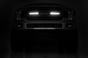 LED Light Bar - Slim Line - Rough Country - Slimline CREE LED with 90-degree flood pattern - Chrome